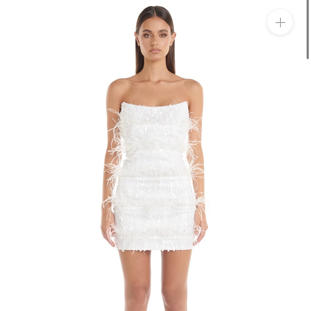 ELIYA THE LABEL TIFFANY WHITE DRESS ORIGINAL PRICE $300.00 USD